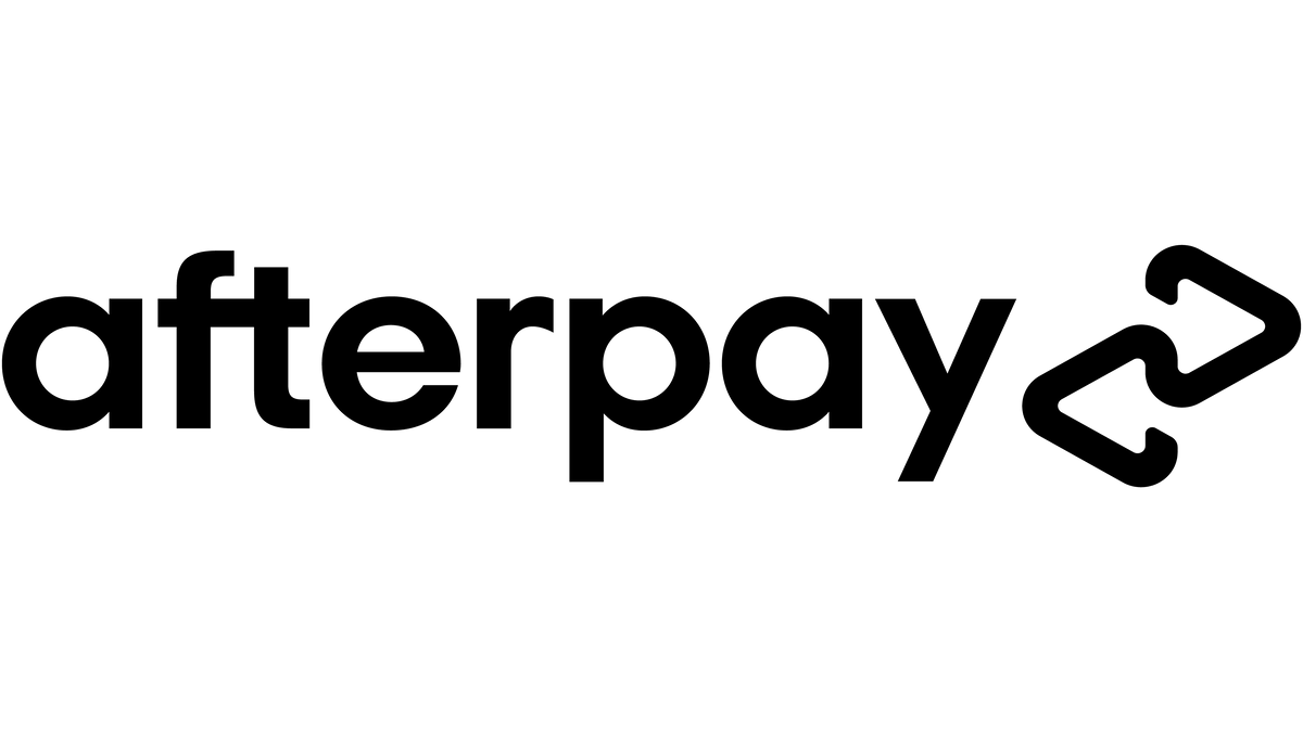 Afterpay logo on a green background