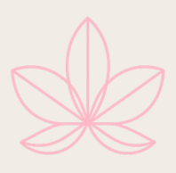 Outline of a cannabis leaf on a pink background