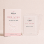 Petal Patches packaging on a beige background